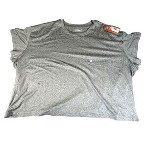 Eddie Bauer Shirt Womens 3X Green Surreal Travel UPF 30 Crewneck Stretch Tee Top